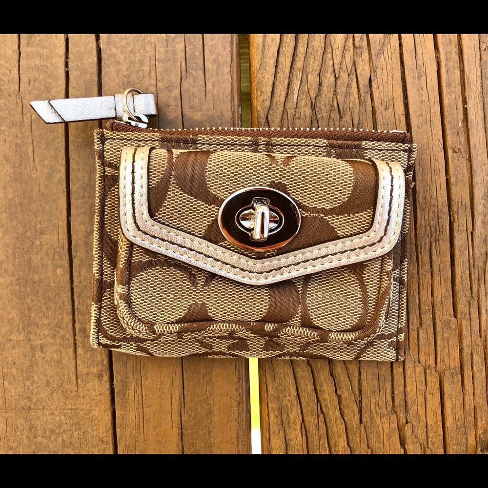 Coach card holder & key ring